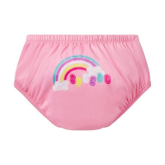 Speedo - Baby Girls Swim Diaper With Snaps - Pink - Medium (12 Month Old) Medium - Picture 1 of 12